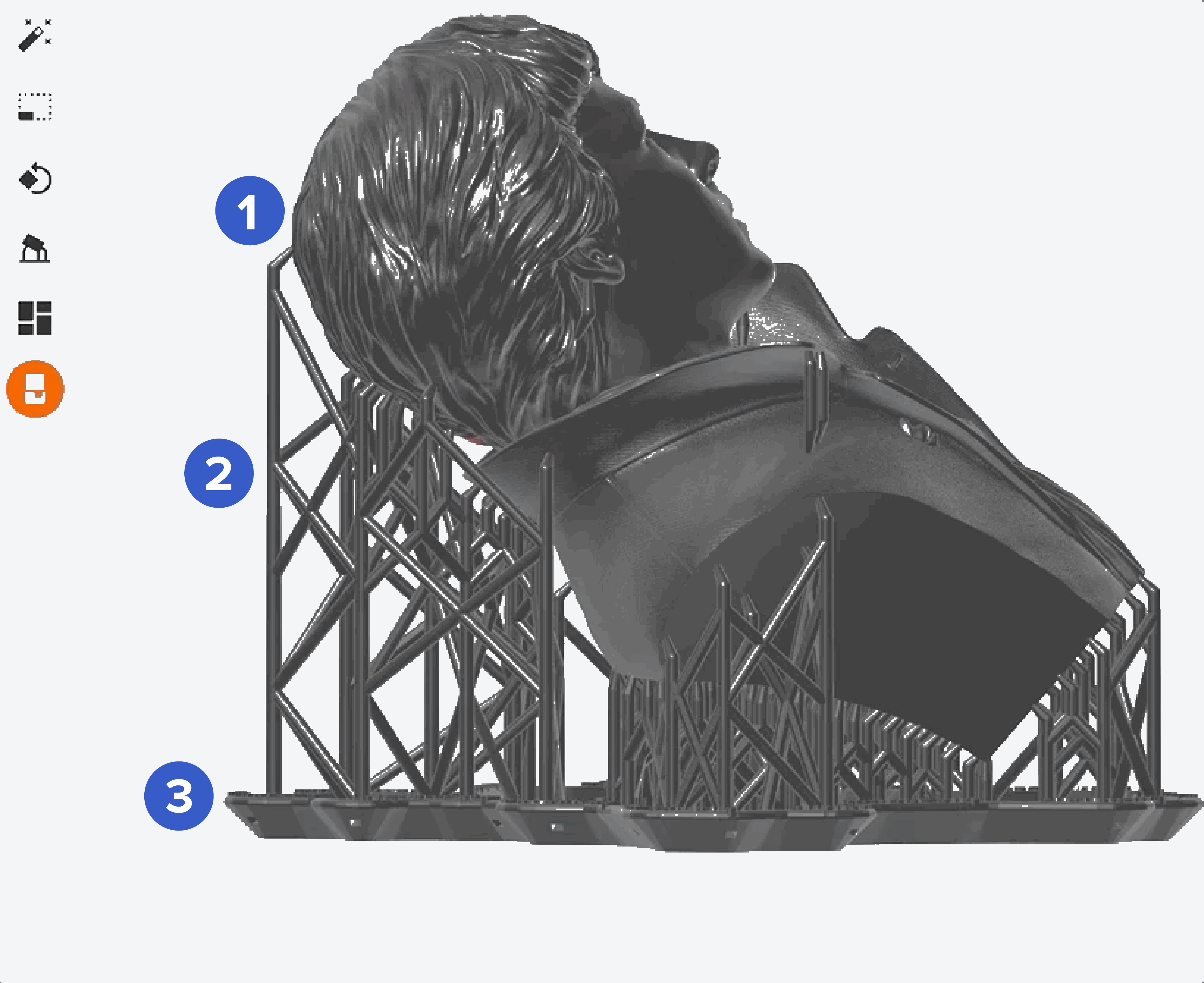 How supports work in SLA printing